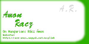 amon racz business card